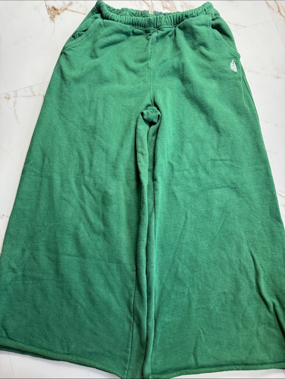 FP Movement Free People Super Wide Leg Drawstring Sweat Pants Sz L Loungewear